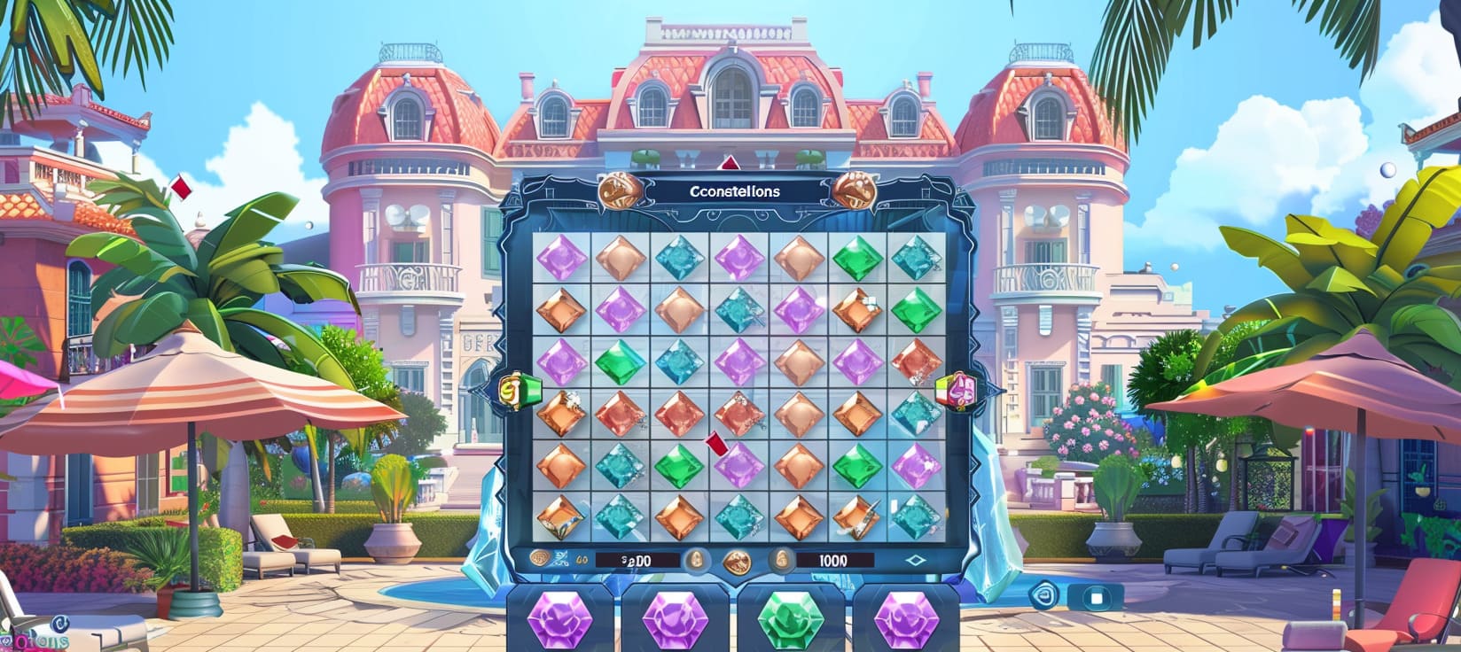 giraplay Constellations slot game cassino online com pedras preciosas