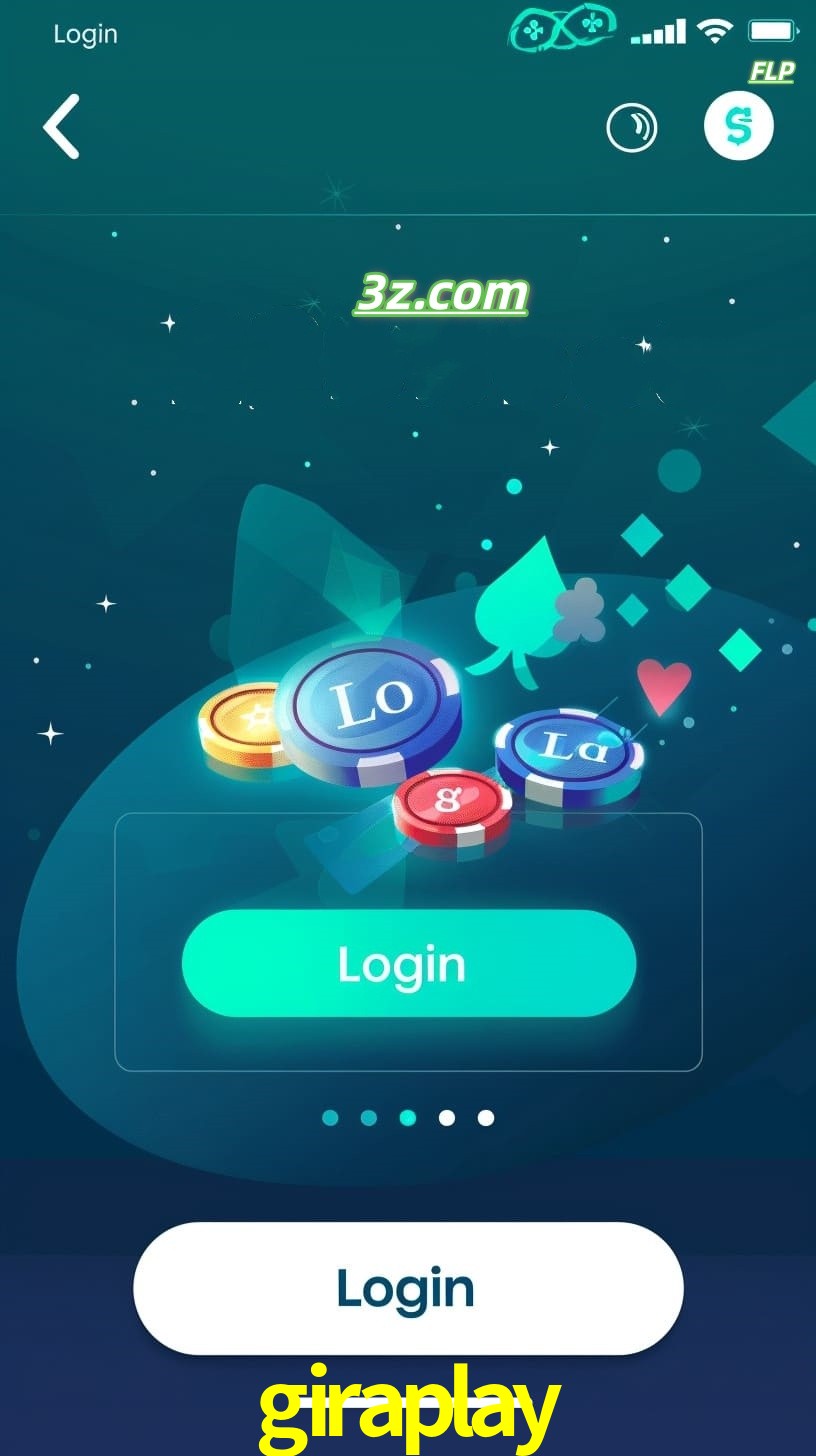 Login no aplicativo de cassino online giraplay Brasil com bônus de boas-vindas